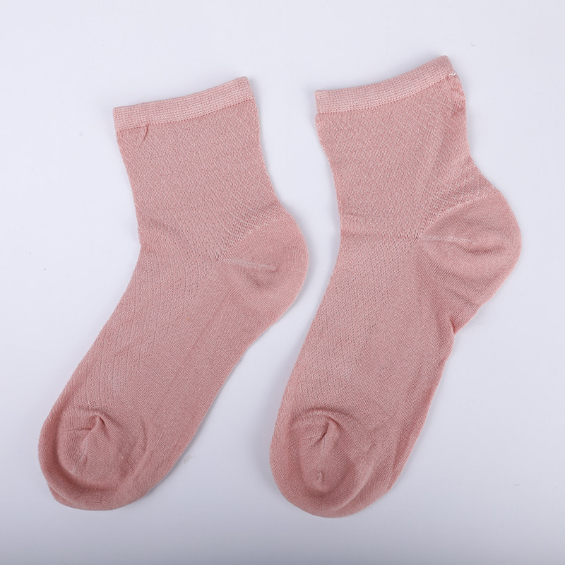 حقيبة نايلون من ألياف الخيزران الناعمة، جوارب نسائية غير رسمية رفيعة من الألماس الصغير، جوارب نسائية مخيطة يدويًا WSD1689